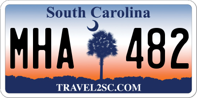 SC license plate MHA482
