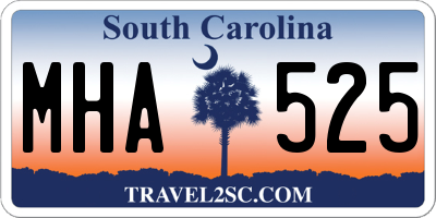 SC license plate MHA525