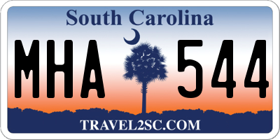 SC license plate MHA544