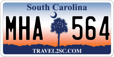 SC license plate MHA564