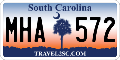 SC license plate MHA572