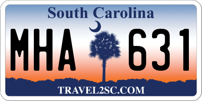 SC license plate MHA631