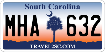SC license plate MHA632