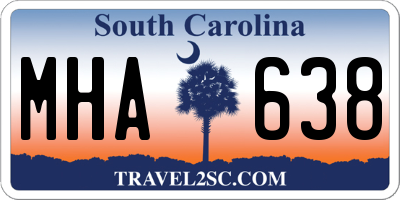 SC license plate MHA638