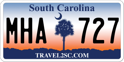 SC license plate MHA727