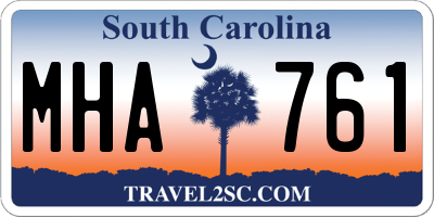 SC license plate MHA761