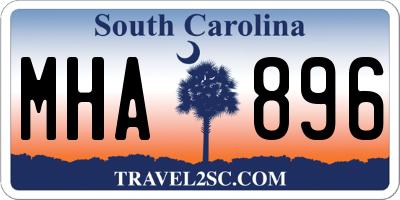 SC license plate MHA896