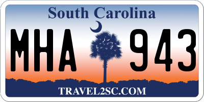 SC license plate MHA943
