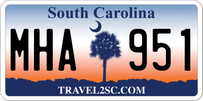 SC license plate MHA951