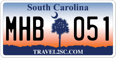 SC license plate MHB051