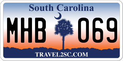 SC license plate MHB069