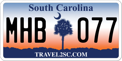 SC license plate MHB077