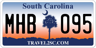SC license plate MHB095