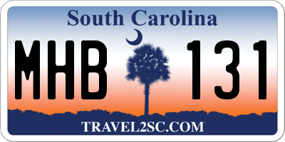 SC license plate MHB131