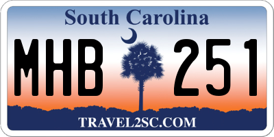 SC license plate MHB251