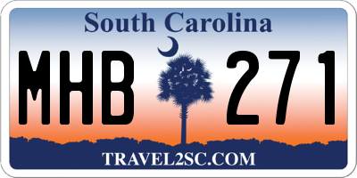 SC license plate MHB271