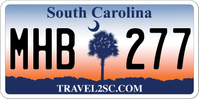 SC license plate MHB277
