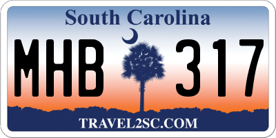 SC license plate MHB317