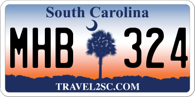 SC license plate MHB324