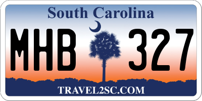 SC license plate MHB327
