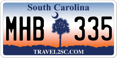 SC license plate MHB335