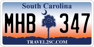 SC license plate MHB347