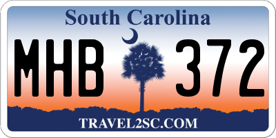 SC license plate MHB372