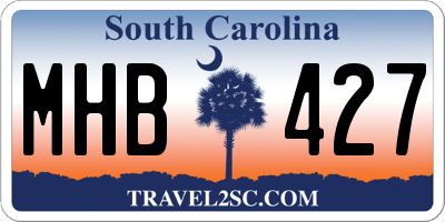 SC license plate MHB427