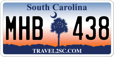 SC license plate MHB438