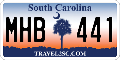 SC license plate MHB441