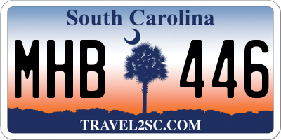 SC license plate MHB446