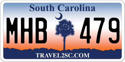 SC license plate MHB479