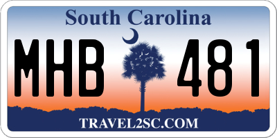 SC license plate MHB481