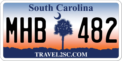 SC license plate MHB482