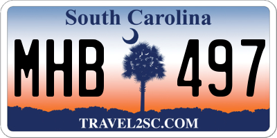 SC license plate MHB497