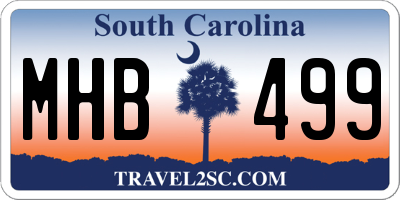 SC license plate MHB499