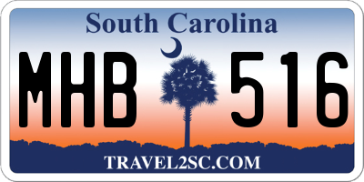SC license plate MHB516