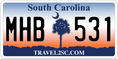 SC license plate MHB531