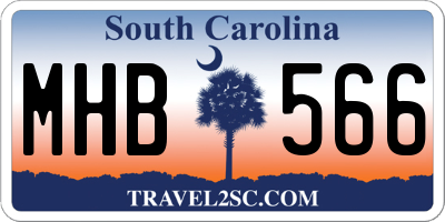SC license plate MHB566