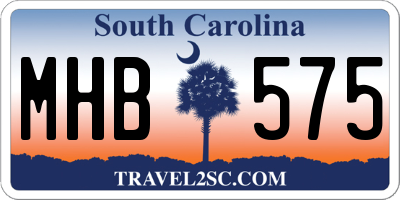 SC license plate MHB575