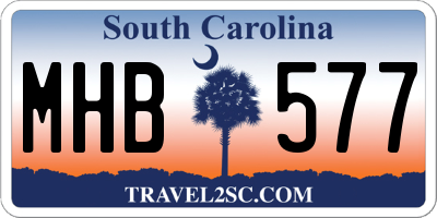 SC license plate MHB577