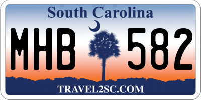 SC license plate MHB582