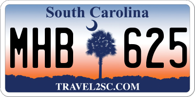 SC license plate MHB625