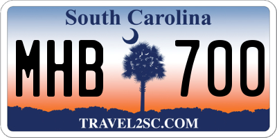 SC license plate MHB700