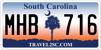 SC license plate MHB716