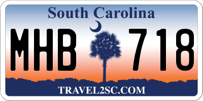 SC license plate MHB718