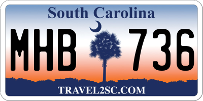 SC license plate MHB736