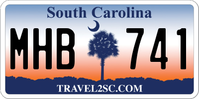 SC license plate MHB741
