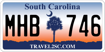 SC license plate MHB746