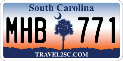 SC license plate MHB771
